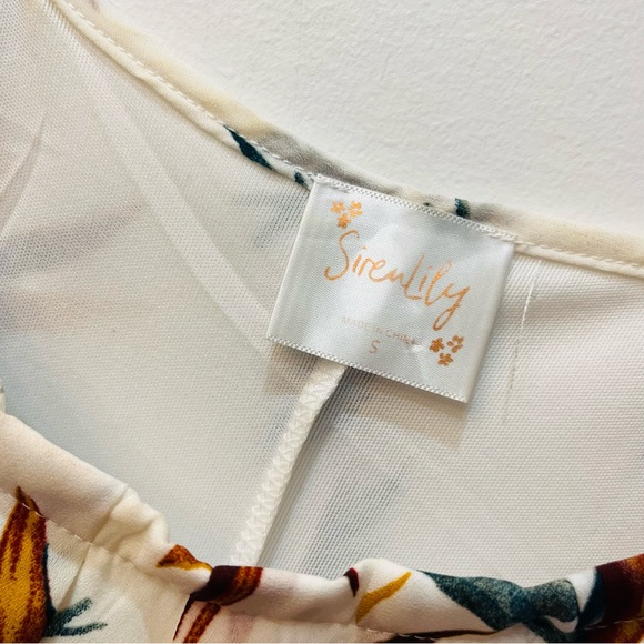 SIREN LILY Women's Lined Print Sundress Palm dress size small - Picture 2 of 5